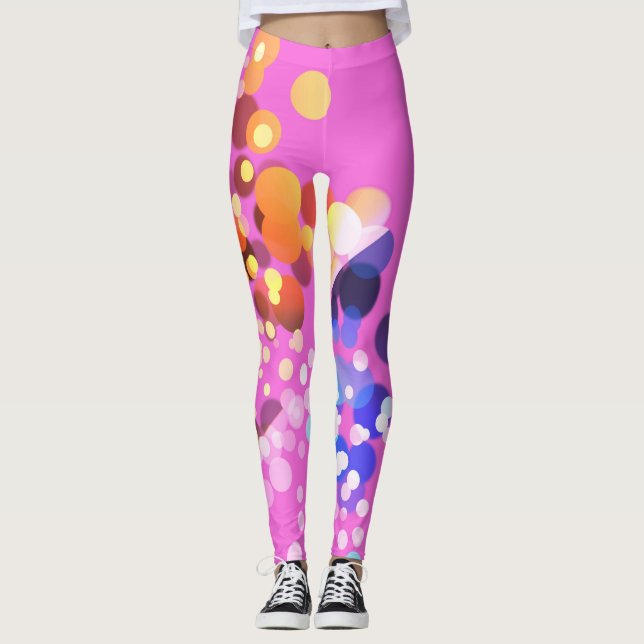 Legging Bolinhas Rosa (Frente)
