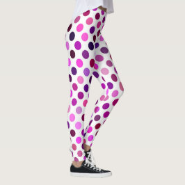 Legging Bolinhas rosa e roxa