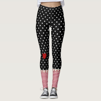 Legging Bolinhas, Stripes e Corações de Bonecos