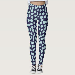 Legging Bolinhas sujas, padrão de tinta moderna.