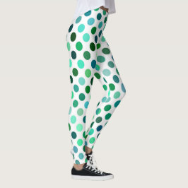 Legging Bolinhas verde e azul