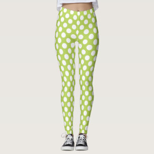 Legging Bolinhas verdes, padrão de Bolinhas, pontos, ponto
