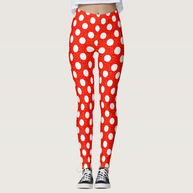 Legging Bolinhas vermelhas (Frente)
