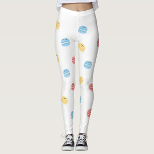 Legging Bolinhos Engraçados Coloridos Pequenas Macaronas 