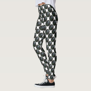 Legging Bolinhos, Leggens, De Cinza E Preto