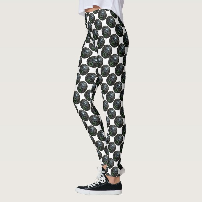 Legging Bolinhos, Leggens, De Cinza E Preto (Esquerda)