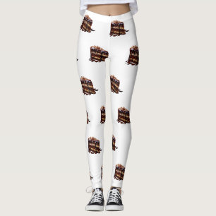 Legging Bolo de chocolate multi-camadas indulgente do Slip