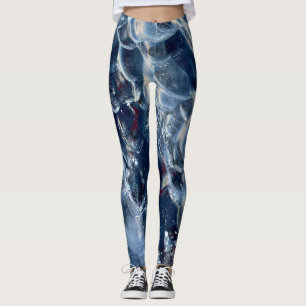 Legging Boné de gelo negro do Árctico