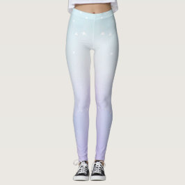 Legging Boné de Ombre de Turquesa Clara do Pastel Moderno