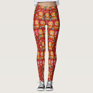 Legging Boneca do assentamento do russo - Matryoshka