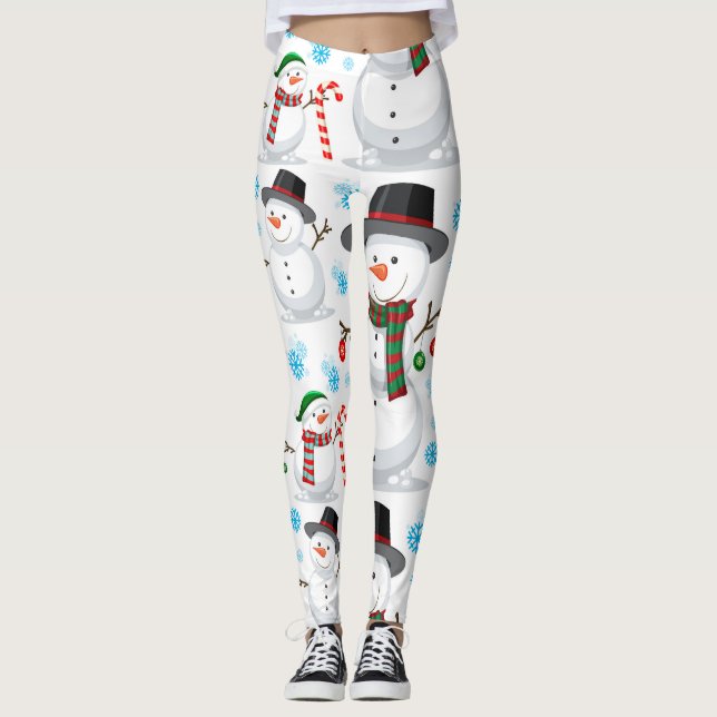 Legging Boneco de neve do Natal (Frente)