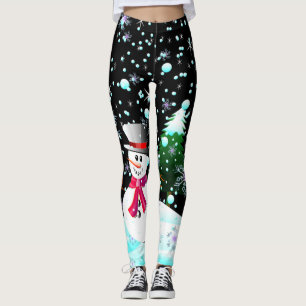 Legging Boneco de neve "Feliz Natal" personalizado