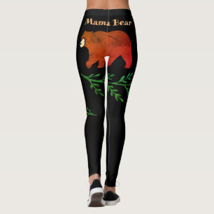 Legging Bonita Mama Bear Cotação Safari Laranja