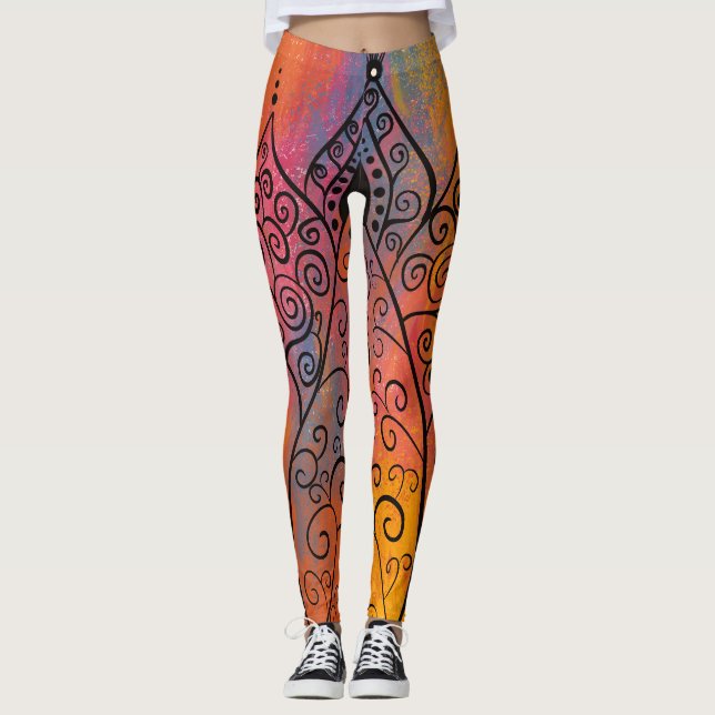 Legging Bonito Arte Floral (Frente)