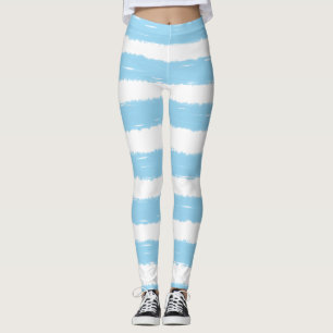 Legging Bonito Céu Azul, Bandas Brancas