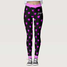 Bonito Corações Rosa em PRETO