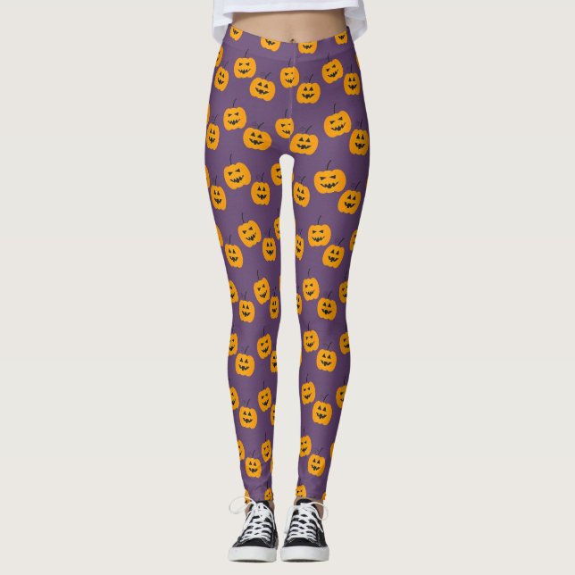 Legging Bonito Halloween Jack 'O Lanterna (Frente)