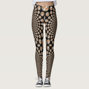 Legging Bonito infinito caleidoscópio Cheetah impressão