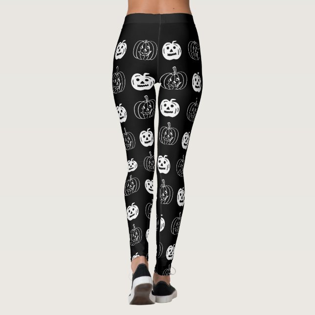 Legging Bonito Jack O Lanterna Patterno Halloween (Verso)