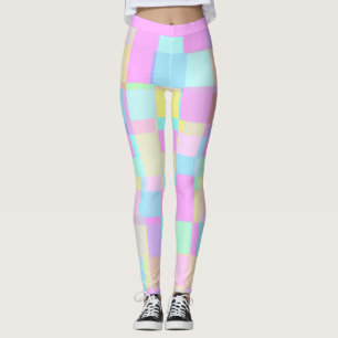 Legging Bonito na Xadrez - Pastel macio colorido