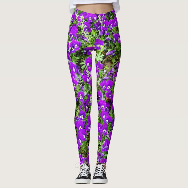 Legging Bonito Panzimas Roxas com Verde (Frente)