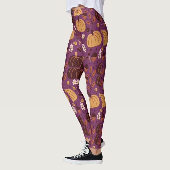 Legging Bonito Pumpkin Roxo e Laranja (Esquerda)