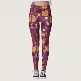 Legging Bonito Pumpkin Roxo e Laranja