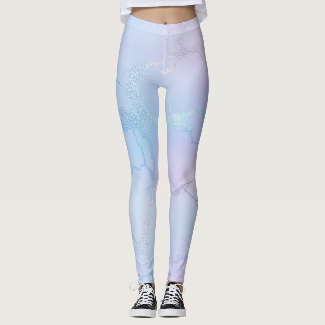 Legging Bonito Shimmery Pastel Lavanda Azul Rosa (Frente)