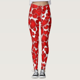Legging Bonitos Corações Brilhantes
