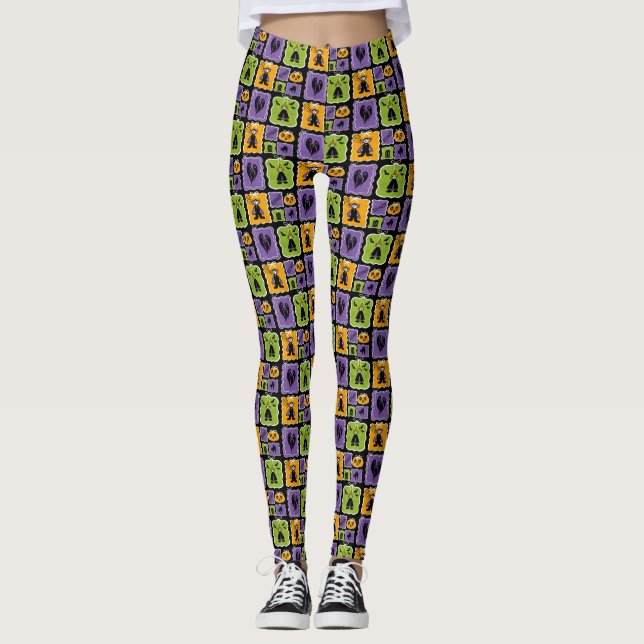 Legging Bonitos Halloween Caracterizam Pequenos Vampiros e (Frente)