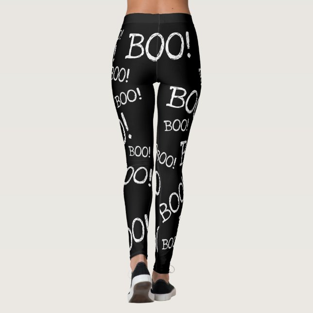 Legging Boo! Bumbum Dia de as Bruxas engraçado Ghost Boo (Verso)