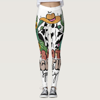 Legging Boot Scootin_ Spooky, Halloween Ocidental, País M