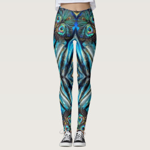 Legging borboleta azul abstrato