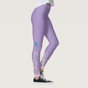 Legging Borboleta Azul em Flores