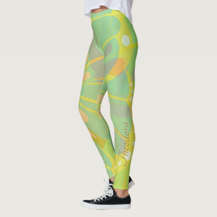 Legging Borboleta Dourada Chic Amarelo