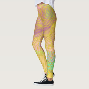 Legging Borboleta Dourada Chic Amarelo
