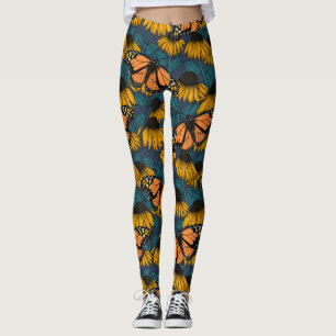 Legging Borboleta-monarca em compositores amarelos