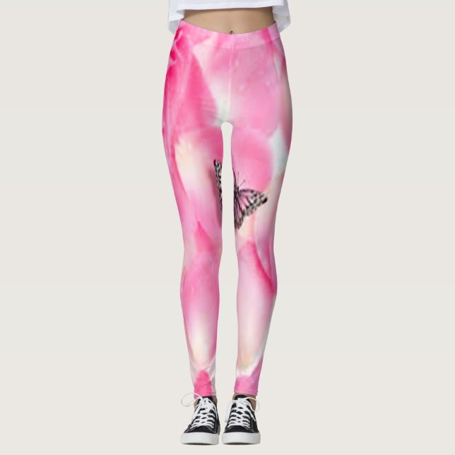 Legging Borboleta Rosa (Frente)
