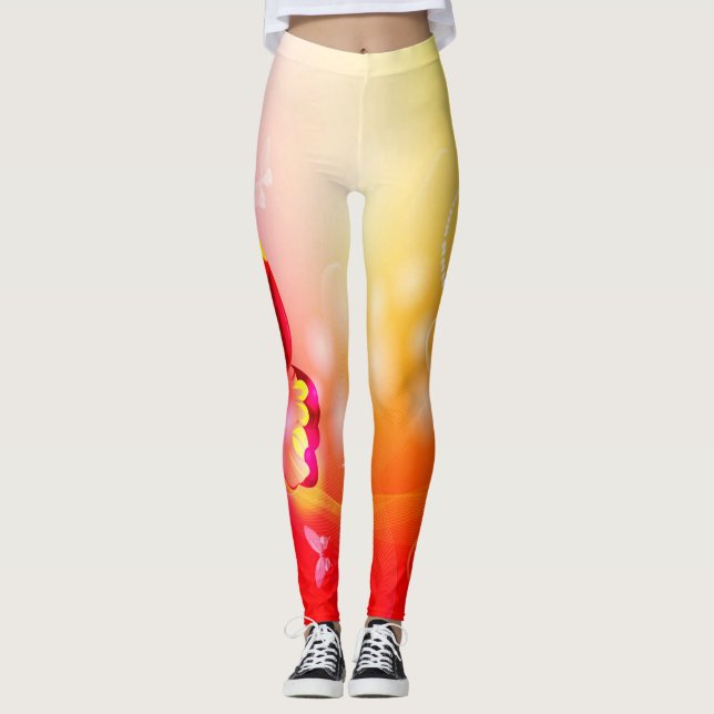 Legging Borboleta Vermelha (Frente)
