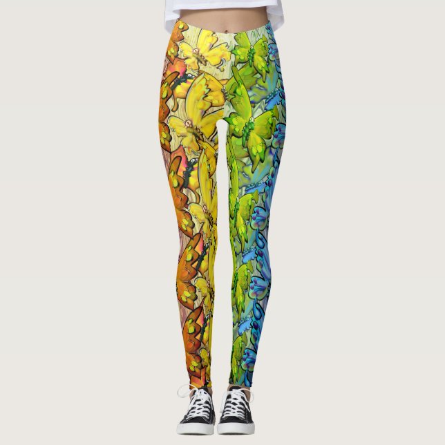 Legging Borboletas Arco-Íris (Frente)