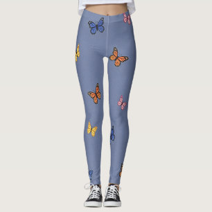 Legging Borboletas Azul Suave