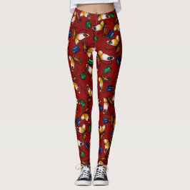 Legging Borboletas brancas laranja, Emerald, Sapphire em v