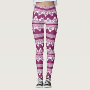 Legging Borboletas brancas retrorreflectoras Borboletas Bo