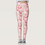 Legging Borboletas Cores Aquáticas Cor de Rosa<br><div class="desc">Pintura de borboletas cor de coral rosa e branca.</div>
