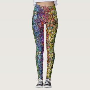 Legging borboletas de fantasia arco-íris