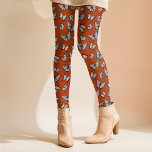 Legging Borboletas de Queda Whimsh Halloween Cottagecore<br><div class="desc">Esta divertida design do Dia das Bruxas de Cottagecore usa um padrão aleatório de lindas borboletas brancas e pretas em um fundo laranja enferrujado que pode ser personalizado. Esta design divertida felicita a vibração da cabana de assombração por aquele toque perfeito de assustador e doce e pode ser combinada com...</div>