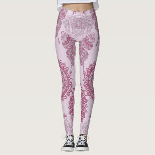 Legging Borboletas design únicas Mandala Zen l Yoga rosa