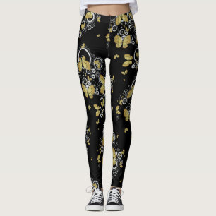 Legging Borboletas e engrenagens.