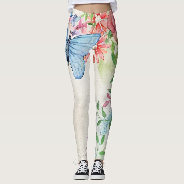 Legging Borboletas e flores (Frente)