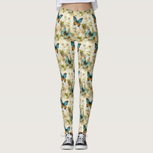 Legging Borboletas e flores coloridas (1)